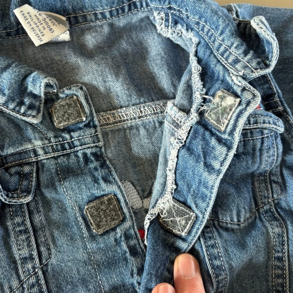 OshKosh Vintage Denim Jacket Classic Repair Shop Size 6-9‎ months